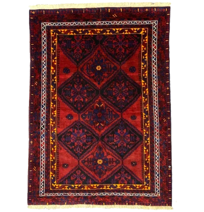 Handmade Red Persian Afshar Area Rug 01
